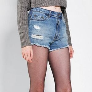 Urban Outfitters BDG Dree High Rise Medium Wash Cutoff Cheeky Shorts